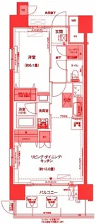 フロール川崎戸手4番館【5階】の間取り