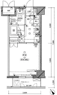 ライジングプレイス池袋【5階】の間取り