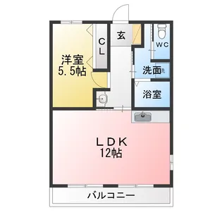 ロイアサー【2階】の間取り