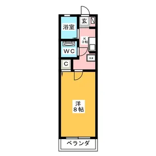 ラフレ前田【1階】の間取り
