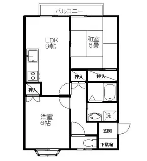 ガーデンコートA【2階】の間取り