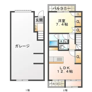 REBORN新町【2階】の間取り