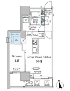 ミリアレジデンス新宿御苑【11階】の間取り