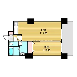 ノルデンタワー新大阪プレミアム【5階】の間取り