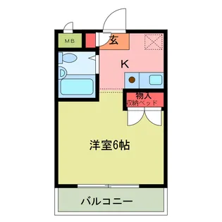 シティホームズ若葉【4階】の間取り