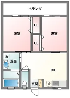 メゾンいずみはら第2(DKF)【3階】の間取り
