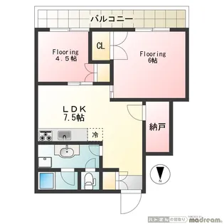 佐々木ビル【6階】の間取り