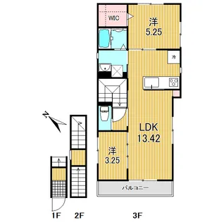 Cerise Nishikoyama(スリーズ 西小山)の間取り