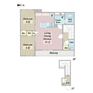 アイザック糀谷【2階】の間取り
