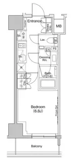 ザ・パークハビオ入谷【4階】の間取り