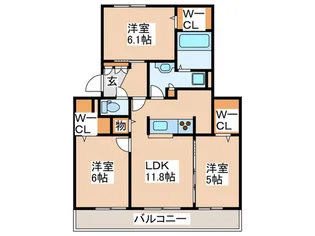グランコート ウインズ【3階】の間取り