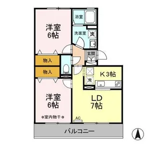 スクエアガーデン KAMAKURA B/C【1階】の間取り