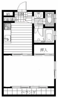 サンハイツ久地【3階】の間取り