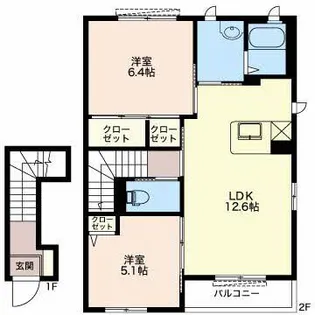 ウイングヒル【2階】の間取り