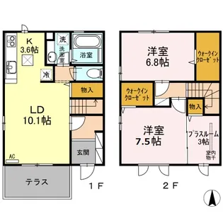 シェリエ【1階】の間取り