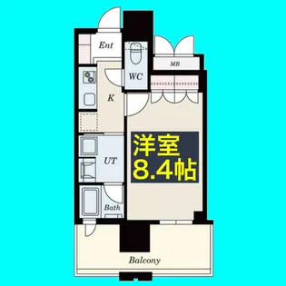 ローレルタワー名古屋栄【4階】の間取り