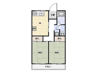 藤掛城山コーポ【2階】の間取り