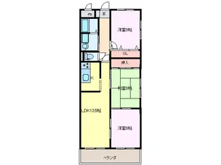 アズワン【3階】の間取り
