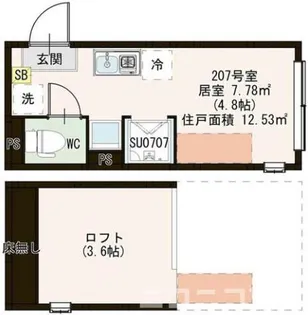 ハーモニーテラス徳丸I【2階】の間取り