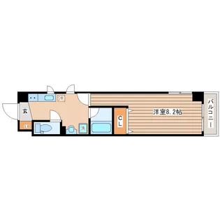 ゼルコウバ中山ハイツ花京院【2階】の間取り