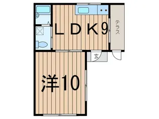 照井コーポ【1階】の間取り
