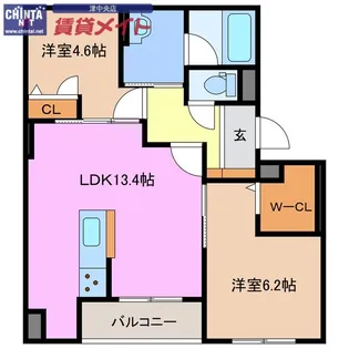 シャーメゾンボスコルーチェ【3階】の間取り