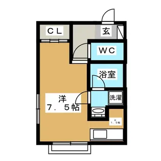アビタシオン矢向【1階】の間取り