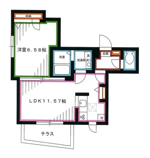 シェルパール阿佐谷【1階】の間取り