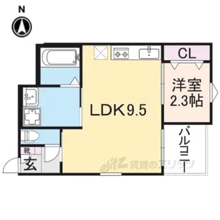 R-smart椥辻【3階】の間取り