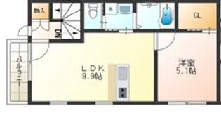エスペランサ一橋II【2階】の間取り