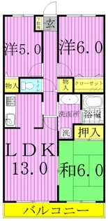 木崎台マンション【2階】の間取り