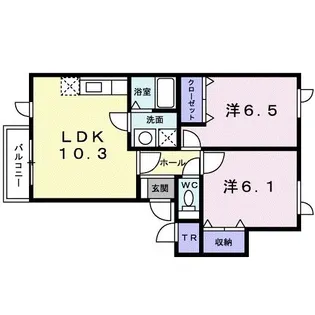 ヌーベルコート【1階】の間取り