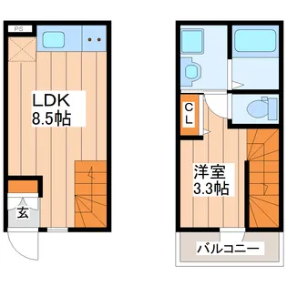 緑ヶ丘2丁目新築アパートの間取り