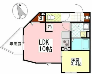 アマンド浅草【1階】の間取り
