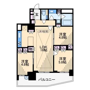ザ・パークハウス東雪谷【1階】の間取り