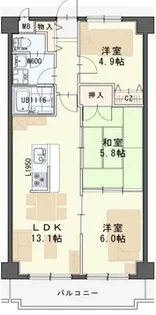 エクセレント岩沼【2階】の間取り