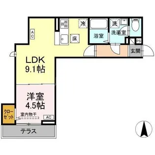 グラナーデ扇I【3階】の間取り