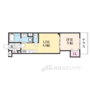 クリエオーレ藤阪東町2【1階】の間取り