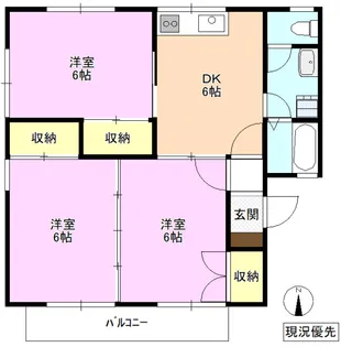 フォーダイヤモンズタウンB棟【2階】の間取り