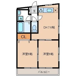 ハイネス岡【1階】の間取り