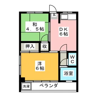 フラワーハイツ【3階】の間取り