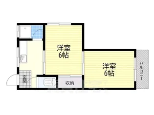 豊中コーポラス【3階】の間取り
