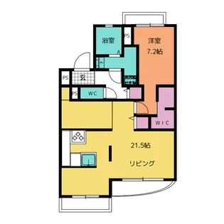 シャイン壱番館【4階】の間取り