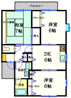 グランシャリオB棟【1階】の間取り