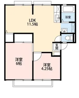 ロイヤルヒルズ3番館【1階】の間取り