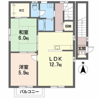 グランコート久万ノ台 O棟【2階】の間取り