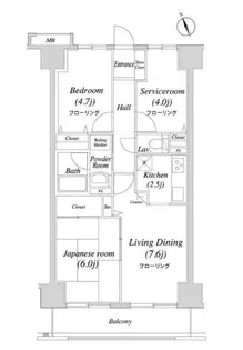グレイスコート船橋【1階】の間取り