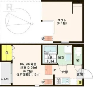 メルヴェーユ蛍池【2階】の間取り
