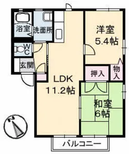 シャーメゾン・湊 弐番館【2階】の間取り