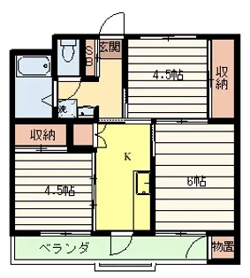 グランコール駒場【4階】の間取り